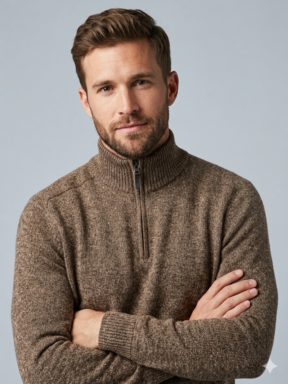 Smartwool Sparwood Half Zip Sweater Heathered Brown